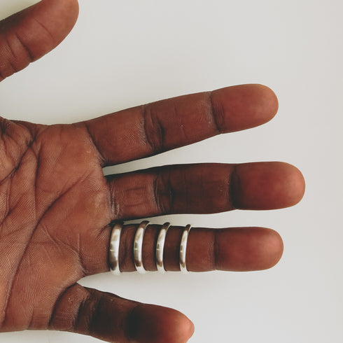 Men's Half Round Band in Silver